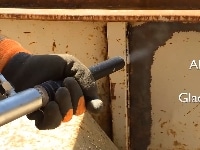 Cryogommage sur remorque pour traitement rouille et peinture