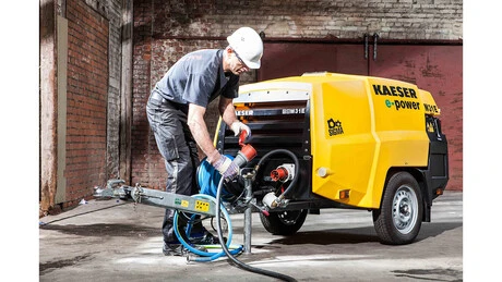 compresseur electrique mobile pour nettoyage cryogenique