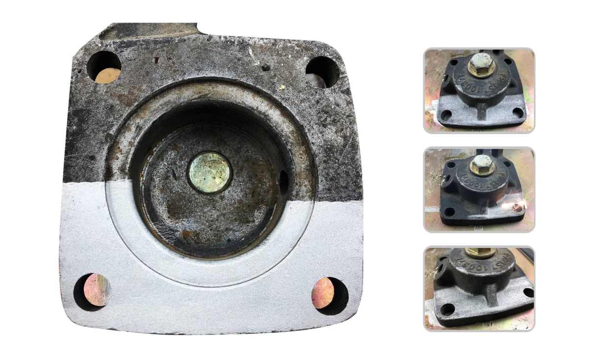 Pièce moteur avant et après nettoyage avec laser à onde continue