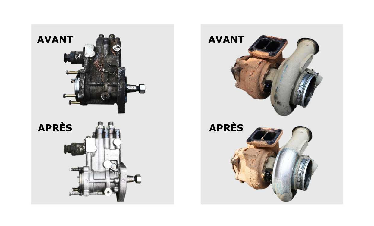 Décapage pièces moteur par laser à onde continue