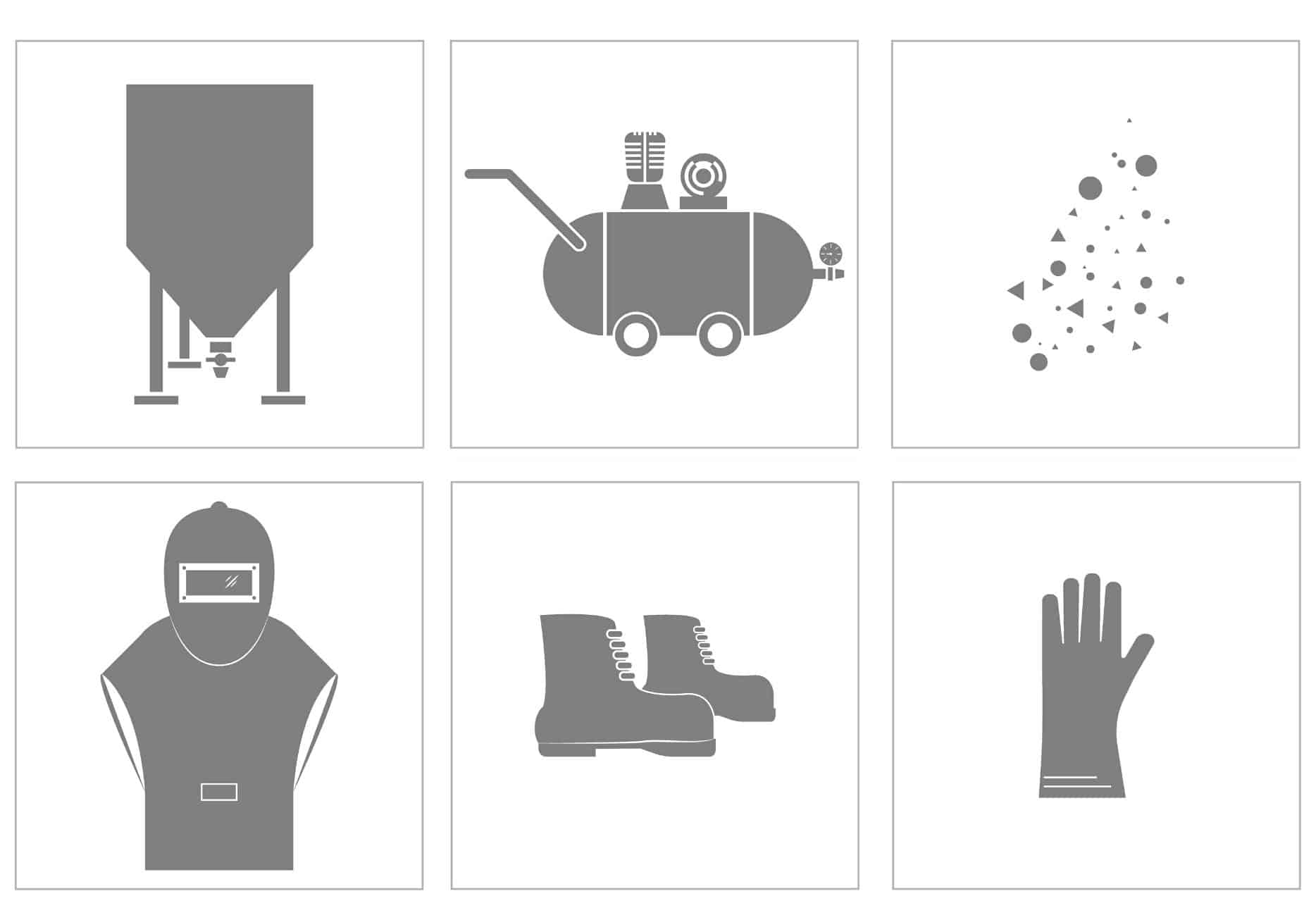 Los diferentes aspectos del arenado: equipos, abrasivo y E.P.I