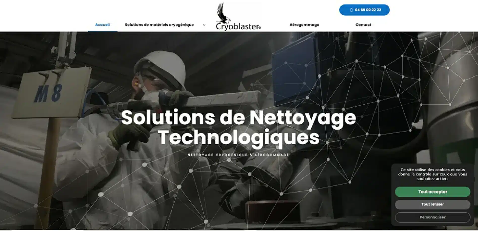 Screenshot of the Cryoblaster magazine homepage