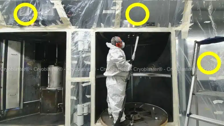 Physical protections around the work area