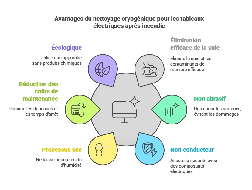 Zusammenfassung der Vorteile der Trockeneisstrahlung - visuelle Auswahl