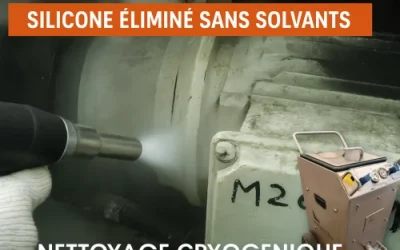 Nettoyage cryogénique d’un moteur électrique recouvert de silicone