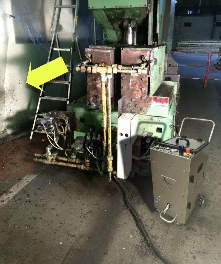 Protect adjacent surfaces that may be soiled!