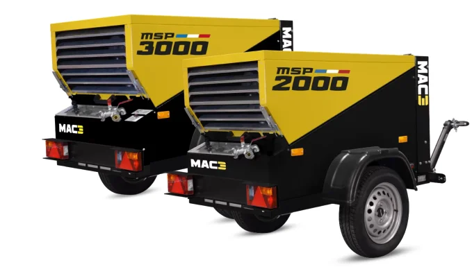 Compresores de obra MAC3 MSP 2000 y 3000: Potencia y Movilidad