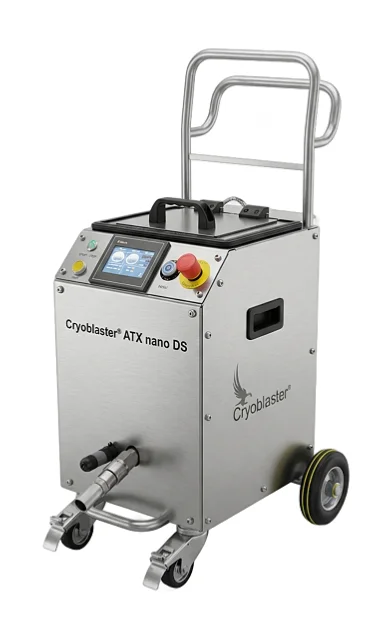 ATX nano DS – Limpador compacto de dry ice blasting com tela digital