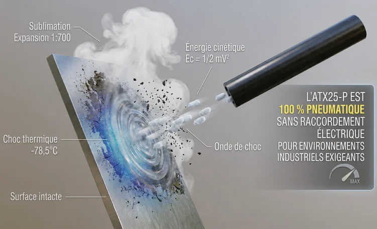 atx25-p-dry-ice-blasting-process-explanation The ATX25-E is on average 30% more powerful than its competitors
