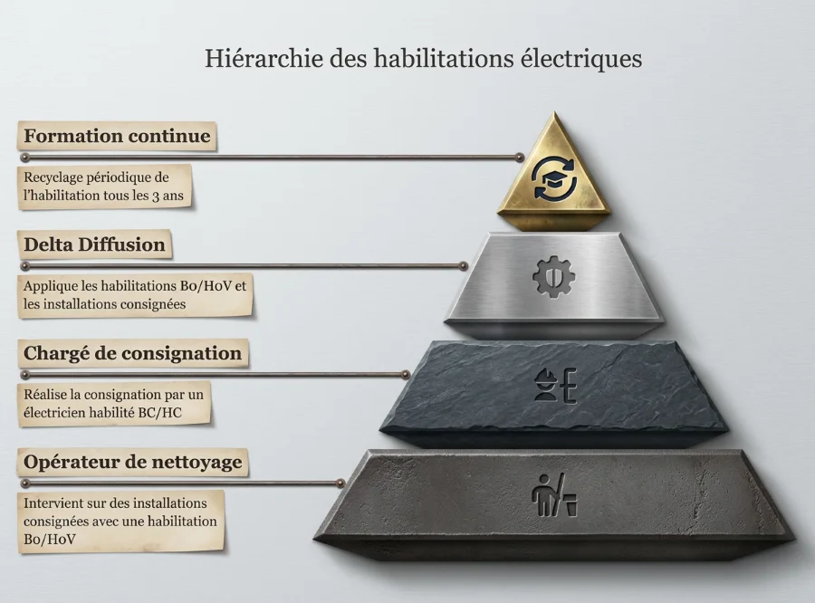 Habilitations électriques: qui peut intervenir ? Habilitations electriques qui peut intervenir visual selection