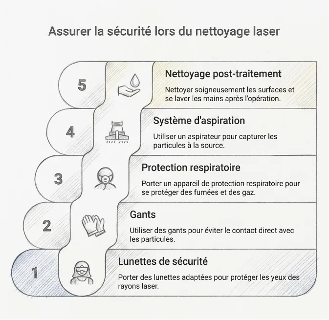 Précautions recommandées pour le nettoyage laser Precautions recommandees pour le nettoyage laser