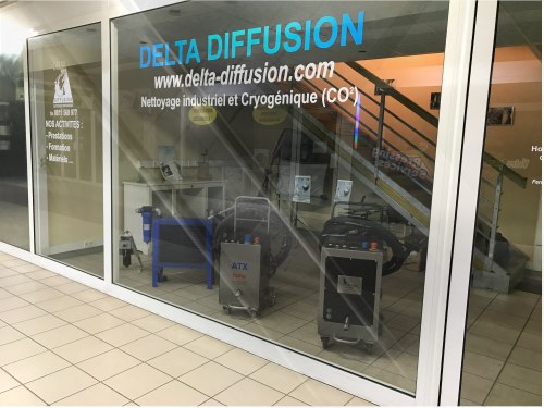 Dry ice cleaning machine rental: Delta Diffusion agency